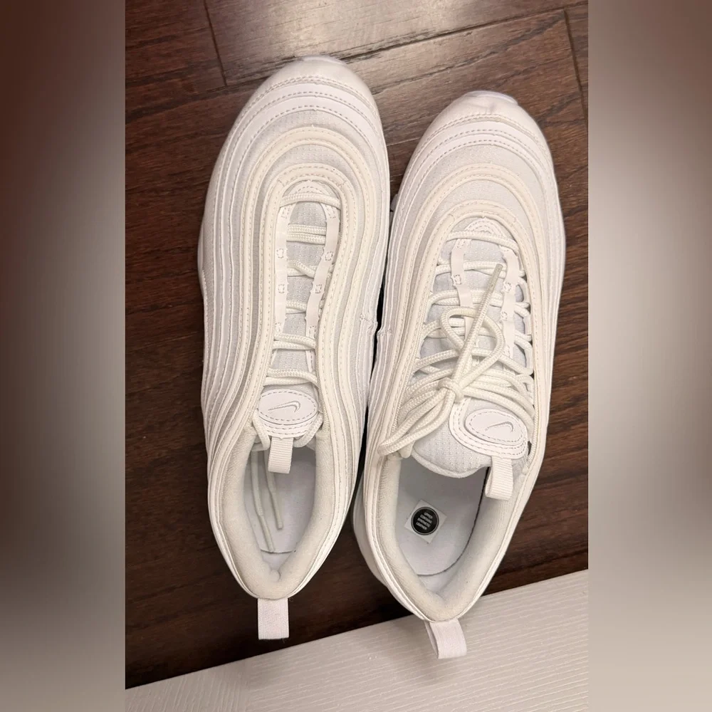 Nike Air Max 97 Triple White Sneakers Youth 7